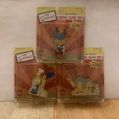 Lote De 3 Nuevas Simpsons Séries 1 Klick-Itz - Duff Can Homer, Tango, Patty & Selma Foto 1 de 4