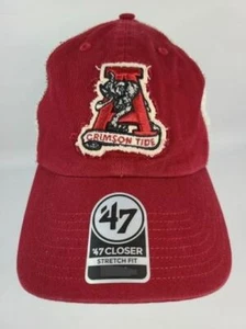 Alabama Crimson Tide NCAA Kappe 47 Verschluss Stretch-Passform Netzrücken purpurrot steinfarben neu mit Etikett - Bild 1 von 19