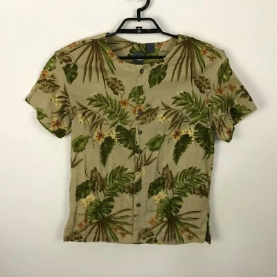 Blusa Camisa Hawaiana Tejido Algodón Lizwear Talla S Multicolor Floral Manga Corta Foto 1 de 4