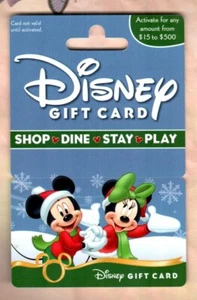 DISNEY Mickey and Minnie Having Fun in the Snow ( 2012 ) Gift Card ( $0 ) V2 - Picture 1 of 1