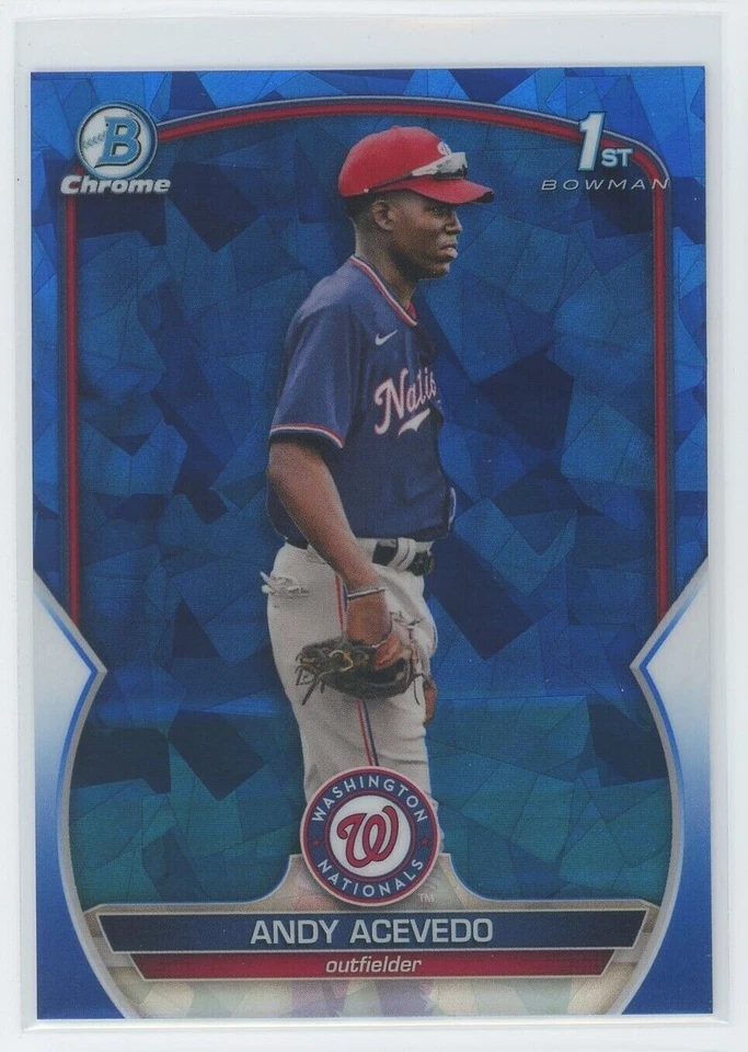 Andy Acevedo 2023 Bowman Chrome Sapphire 1st Bowman Washington Nationals - Image 1 of 1