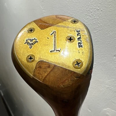 RAM Golf Golden Ram 1 Wood Golf Club Dyna Lite Steel RH Vintage Made in USA - Image 1 of 4