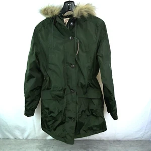 ARIZONA Jacket Coat Womens Size Medium Green Quilted Hood - Picture 1 of 16