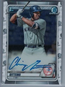 CHRIS GITTENS 2020 BOWMAN CHROME ROOKIE AUTO AUTOGRAPH CARD YANKEES RC #CPA-CG - Picture 1 of 2
