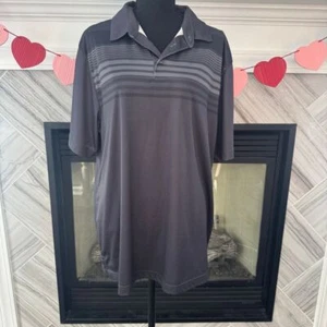 Ben Hogan Performance Golf Polo Shirt Striped Athletic Moisture Wicking Large - Picture 1 of 2