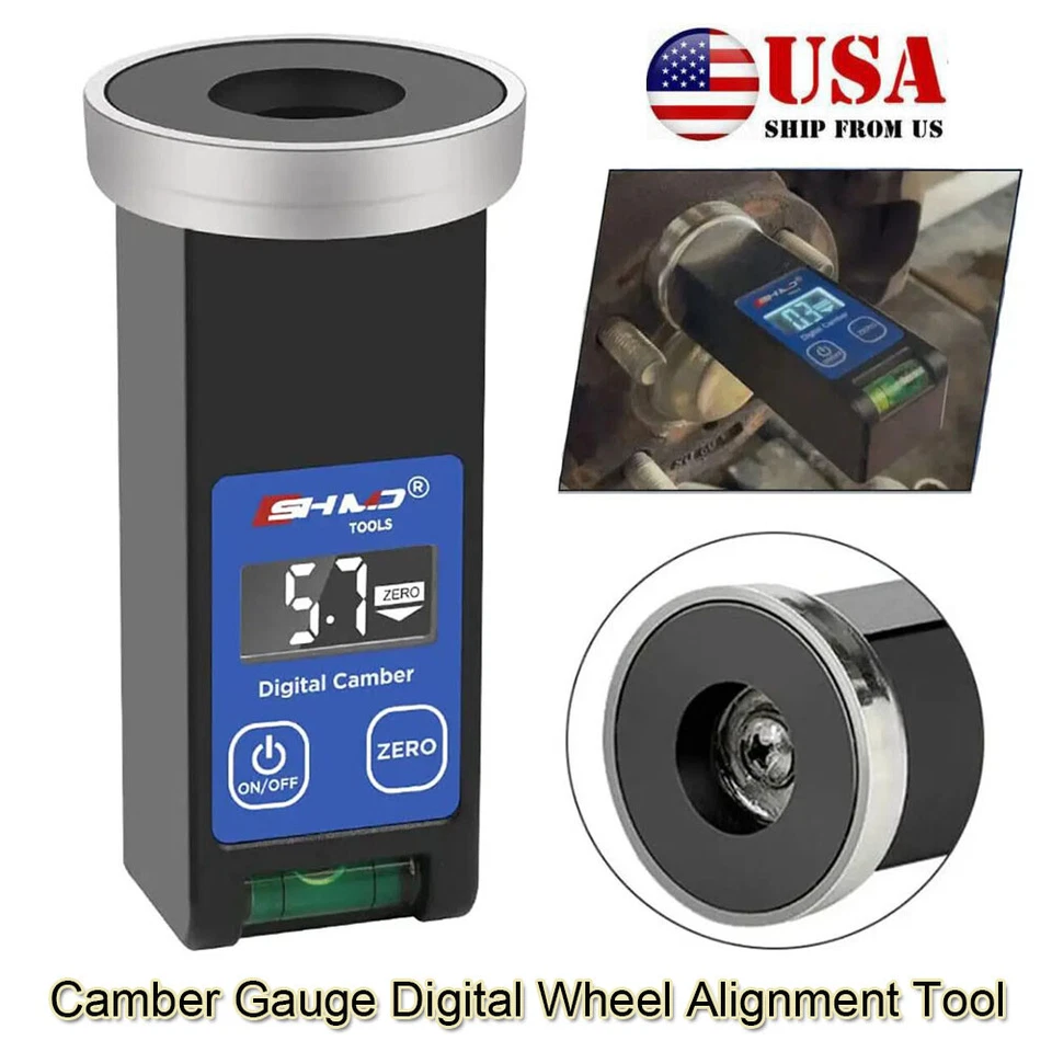 Digital Display Cambers Alignment Tool with Bubble & Magnetic Base Precisions - Image 1 of 4