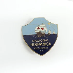 Placa antigua rara, emblema: Nacional Hispanica Aseguradora S. A. - Imagen 1 de 3