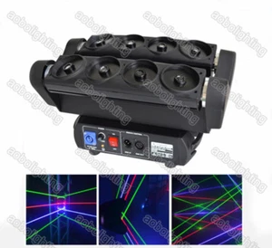 8 Lens Spider Beam Moving Head laser lights club party RGB Color DJ cabeza movil - Picture 1 of 5