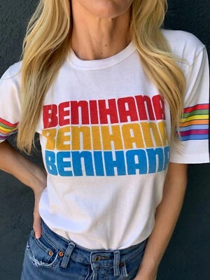 70s - 80s VINTAGE BENIHANA HABACHI RESTAURANT T-SHIRT MEN SZ S STEVE AOKI - Image 1 of 4
