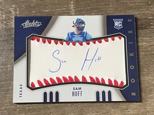 2021 Panini Absolute Rookie Baseball Material Signatures Sam Huff RC Rangers/99 - Picture 1 of 2