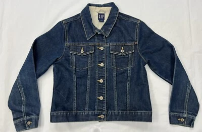 *NWOT GAP Girls Trucker Jean Jacket XXL (14-16) Acetate Polyester Button Closure - Image 1 of 4