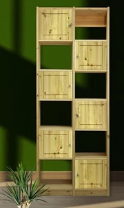 Regal Bücherregal Regalsystem Kiefer massiv Holz natur flexibel erweiterbar neu - Bild 1 von 5