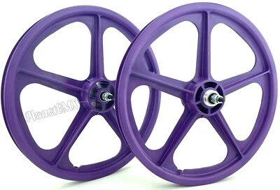 Skyway BMX 20" Tuff Wheels PURPLE retro NEW wheelset sealed bearings 3/8 axle