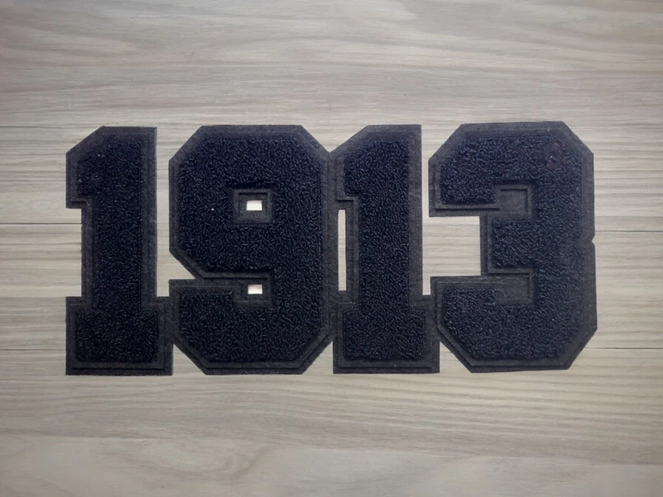 12" x 4.25" Delta Sigma Theta 1913 chenille and embroidered iron on patch - Image 1 of 4