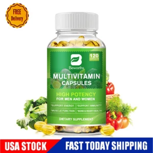 Multi Vitamin for Men & Women 120 Capsules Multivitamin Multimineral Daily - Picture 1 of 12