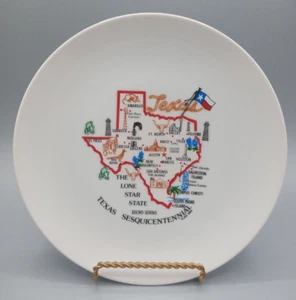 Plato Conmemorativo Vintage 81/2" Texas Sesquicentenario - Imagen 1 de 5