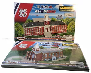 U.S.C.G Academy And Academy Chapel 3D Puzzle Woodcraft Kit By Puzzled New Sealed - Picture 1 of 11