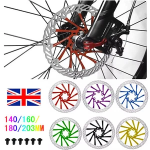140/160/180/203mm Mountain Bicycle 6 Bolt Disc Brake Caliper Rotors for Shimano - Picture 1 of 24