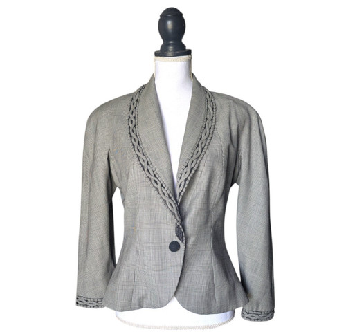 Blazer vintage Christian Dior Boutique Paris Glen a quadri taglia US 10