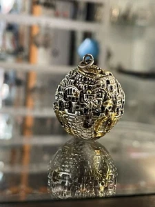 Vintage Jerusalem Kugel Anhänger gemarkt 925 Silber Judaica - Bild 1 von 12