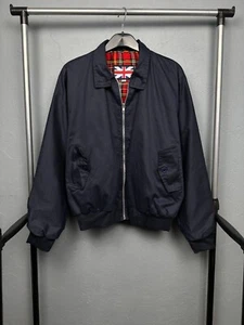 Giacca Harrington vintage Inghilterra foderata a quadri con colletto stile Baracuta taglia M - Foto 1 di 5