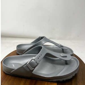 Birkenstock Gizeh Size 39 Sandals Silver Eva Flip Flop Women T-Strap Size 8 