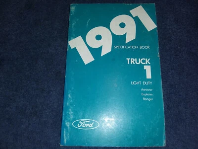 Ford 1991 libro de especificaciones de servicio original/Ranger Explorer Aerostar Foto 1 de 4