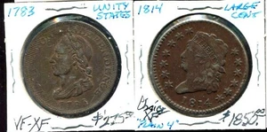 CLASSIC HEAD CENT 1814, Sheldon - 294, in Wahl XF Erhaltung (nur rechte Münze) - Bild 1 von 2