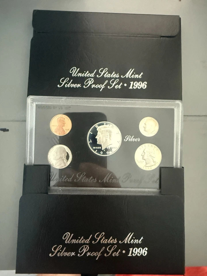 1996-S U.S. Mint Silver Proof Set-OGP with COA-90% Silver JFK, GW, FDR - Image 1 of 2
