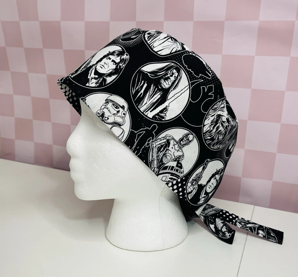 Gorras Exfoliantes Star Wars para Hombres y Mujeres Sombreros Exfoliantes Quirúrgicos Sombreros Exfoliantes Foto 1 de 4