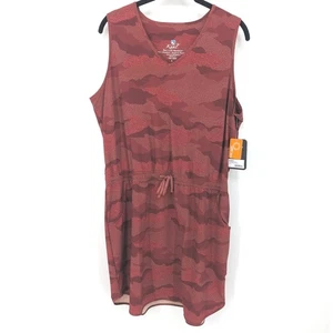 Vestido Kuhl Vantage Mujer Grande Rojo Oscuro Dalia UPF 50+ Sin Mangas Cordón Nuevo con Etiquetas - Imagen 1 de 11