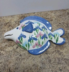 Signed Priscilla J Palmer Ceramic Fish Wall Art 1993 - Picture 1 of 7