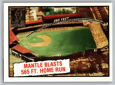 Tarjeta de reimpresiones conmemorativas Topps 1996 Mickey Mantle #30 (1961 Topps #406) Foto 1 de 2