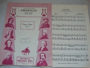 HOJA DÚO PIANO AMARYLLIS Henry Ghys Música - Imagen 1 de 1