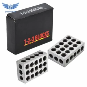 1 Matched Pair Ultra Precision 1-2-3 Blocks 23 Holes .0002" Machinist 123 Jig - Picture 1 of 6