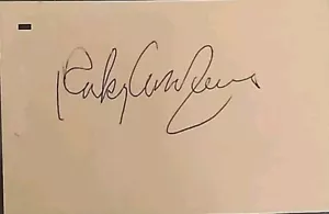 Rocky Graziano Autographed 2"×3" Index Card Boxing Middleweight Champ HOF'er. - Picture 1 of 1