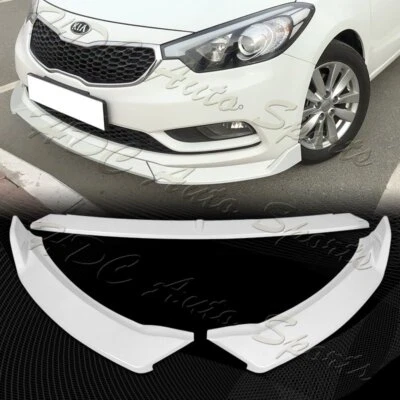 Parachoques delantero pintado blanco para Kia Forte EX LX SX 2014-2016 labio de alerón divisor Foto 1 de 4