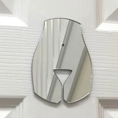 Вывеска на дверь унитаза женский дизайн стекло мартини - зеркальная - Изображение 1 из 3