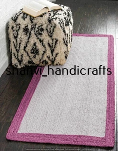 Natural Jute Rug For Home Decoration 80x180 Cm Carpet Modern Floor Rectangle Rug - Picture 1 of 2