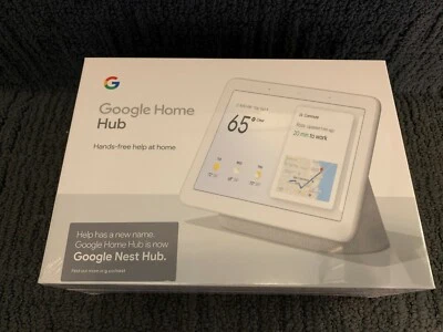 Google Nest (Home) Hub with Google Assistant (GA00516-US) - Chalk (Gray) - NEW - Image 1 of 2