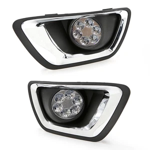 Fit 2015-2020 Chevrolet Colorado Clear Lens LED Fog Light Set Bezel 5202 Plug - Picture 1 of 8