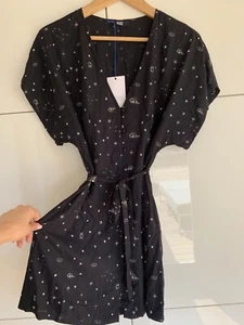 PAIGE Cherelle Dress, Black/Sandy Shell, Size Small, NWT - Picture 1 of 4