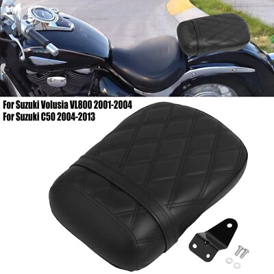 Synthetic Leather Passenger Pillion Seat For Suzuki Intruder Volusia 800 01-04 Foto 1 de 4