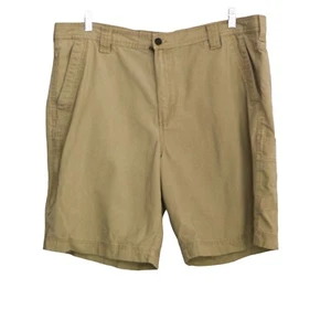 Outdoor Life Shorts Mens Medium Tan Brown Khaki Cargo Elastic Waist Fish Hike 47 - Picture 1 of 3