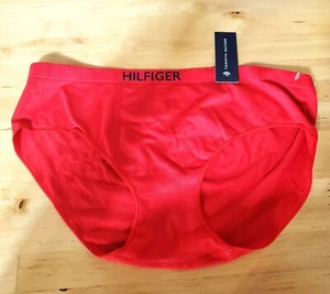 Tommy Hilfiger Logo Hipster Sin Costuras Manzana Rojo Bragas XL Nylon Spandex Nuevo con Etiquetas - Imagen 1 de 4