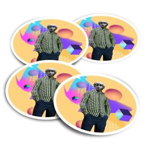 4x Round Stickers 10 cm - Modern Art Retro Pop Art  #21896