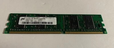 1 Micron 128MB DDR 333MHz CL2.5 PC2700U-25331-C1. - Image 1 of 3
