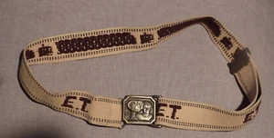 Vintage E. T. Extraterrestrial Belt & Brass Buckle 1982 Lee Universal - Picture 1 of 3