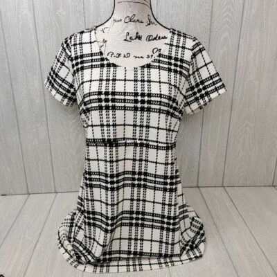 Motherhood Maternity Black & White Plaid Top szM - Image 1 of 4