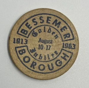 1963 Wooden Nickel - Peoples Bank Bessemer PA - Bild 1 von 3